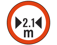 Width limit sign